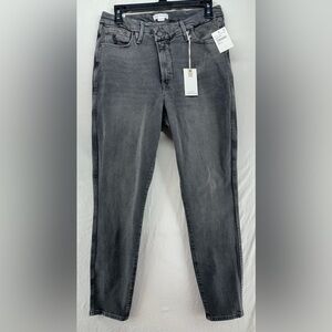 NEW Good American Curve Good Legs Denim Jeans In Gray Black SIZE 10/30